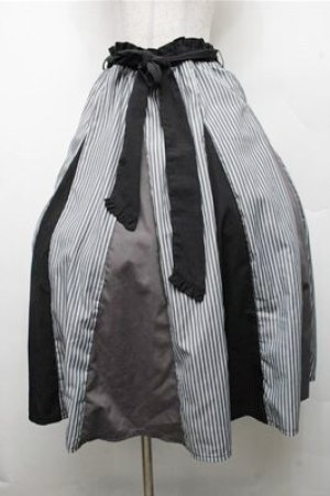 画像: axes femme / 切替ロングフレアスカート  黒 S-26-03-15-060-AX-SK-HR-ZS