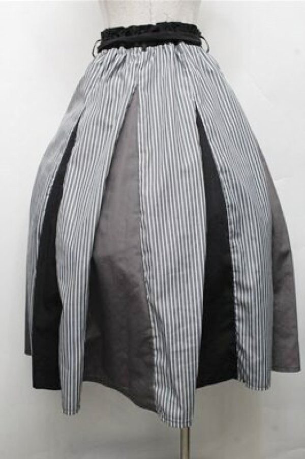 画像2: axes femme / 切替ロングフレアスカート  黒 S-26-03-15-060-AX-SK-HR-ZS (2)