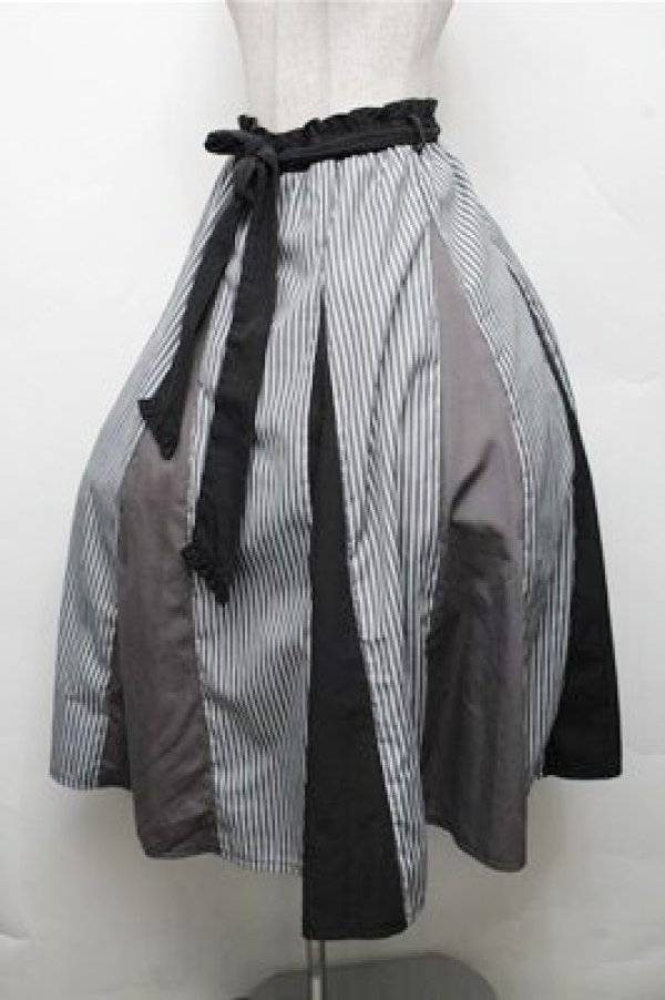 画像3: axes femme / 切替ロングフレアスカート  黒 S-26-03-15-060-AX-SK-HR-ZS (3)