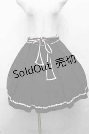 画像: mille fille closet by LODISPOTTO / 裾レースフレアースカート  黒 S-26-03-15-061-LO-SK-HR-ZS