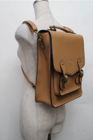 画像: axes femme / コバ配色サッチェルバッグ  キャメル S-26-03-15-012-AX-BG-HR-ZS