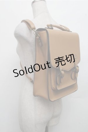 画像: axes femme / コバ配色サッチェルバッグ  キャメル S-26-03-15-012-AX-BG-HR-ZS