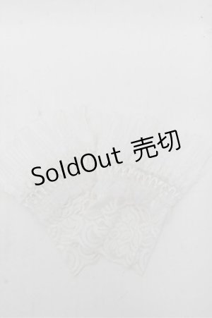 画像: axes femme / レースフリルお袖留め  白 S-26-03-15-002-AX-AC-AS-ZS