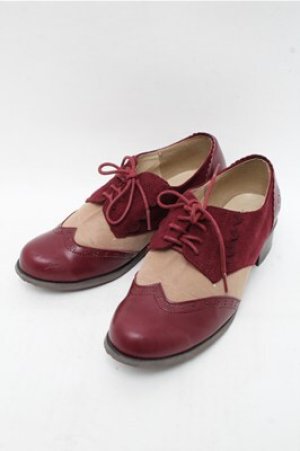 画像: axes femme / 配色スエードオックスフォード M ワイン S-26-03-15-017-AX-SH-HR-ZS