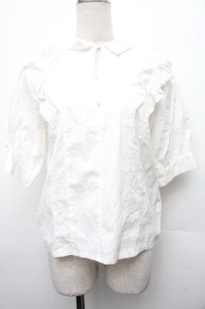 画像: axes femme / フリルブラウス  白 S-26-03-15-019-AX-BL-HR-ZS