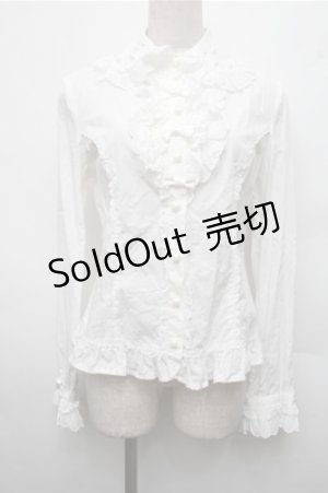 画像: Angelic Pretty / お嬢様のパール襟ブラウス  白 S-26-03-15-020-AP-BL-AS-ZS