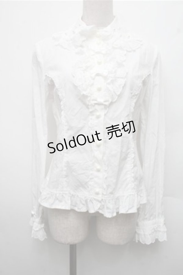 画像1: Angelic Pretty / お嬢様のパール襟ブラウス  白 S-26-03-15-020-AP-BL-AS-ZS (1)