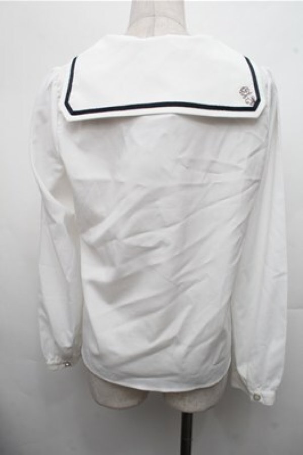 画像2: axes femme POETIQUE / 時計刺繍セーラーブラウス  白 S-26-03-15-022-AX-BL-HR-ZS (2)