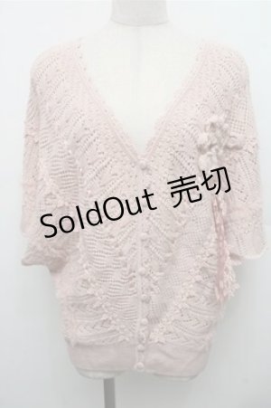 画像: PINK HOUSE / お花モチーフニット  ピンク S-26-03-15-031-LO-TO-AS-ZS
