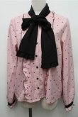 画像1: DearMyLove / ピンドットハートブラウス  ピンクｘ黒 S-26-03-15-033-EL-TO-AS-ZS (1)