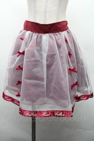 画像: LIZ LISA / オーガンジーリボンスカート  ワイン S-26-03-17-055-LO-SK-AS-ZS