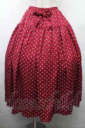 画像: PINK HOUSE / ドットスカート  ワイン S-26-03-17-056-LO-SK-SZ-ZS