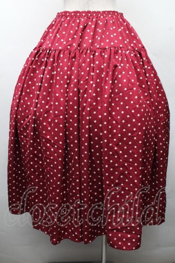 画像2: PINK HOUSE / ドットスカート  ワイン S-26-03-17-056-LO-SK-SZ-ZS (2)