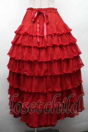 画像: PINK HOUSE / ポルカドットチュールスカート  赤 S-26-03-17-057-LO-SK-SA-ZS