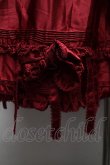 画像3: WONDERFUL WORLD / 裾リボンピンタックサテンスカート  ボルドー S-26-03-17-058-LO-SK-SA-ZS (3)