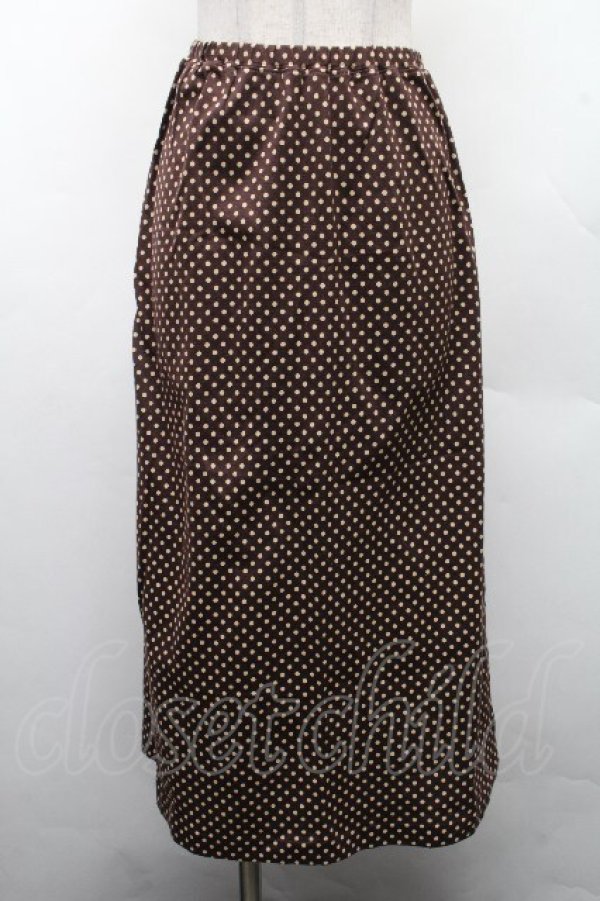 画像1: KANEKO ISAO / ドットカットスカート  ブラウン S-26-03-17-060-EL-SK-SA-ZS (1)