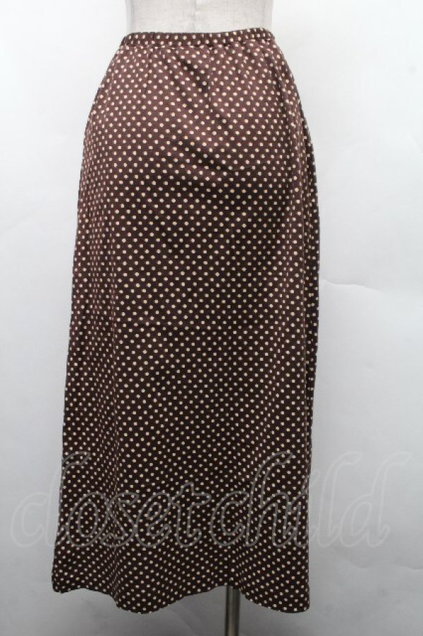 画像2: KANEKO ISAO / ドットカットスカート  ブラウン S-26-03-17-060-EL-SK-SA-ZS (2)