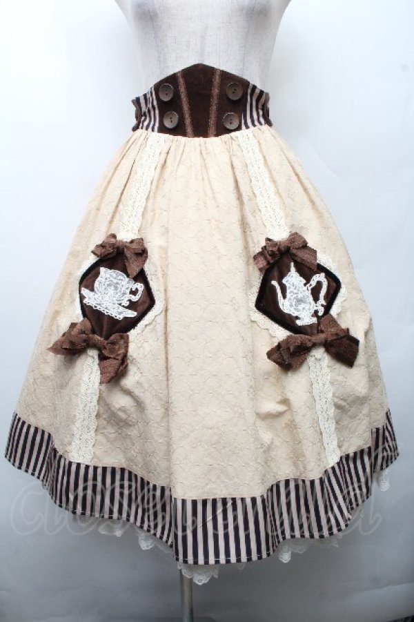 画像1: Hoshibako Works / カフェホシバコ スカート S コーヒー S-26-03-17-062-LO-SK-SZ-ZS (1)