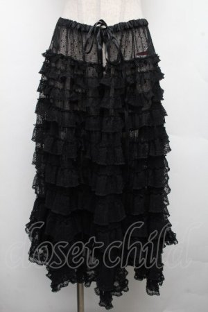 画像: PINK HOUSE / ポルカドットチュールタブリエ  黒 S-26-03-17-068-LO-SK-SA-ZS