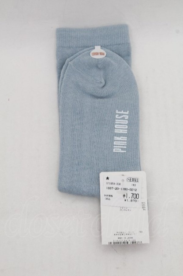 画像2: PINK HOUSE / ひなぎくモチーフソックス  サックス S-26-03-17-011-LO-ZA-HR-ZS (2)