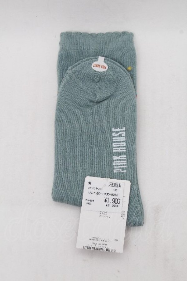 画像2: PINK HOUSE / フラワーバスケットテディソックス  ミント S-26-03-17-013-LO-ZA-HR-ZS (2)