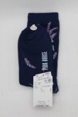 画像2: PINK HOUSE / ラベンダーモチーフソックス  ネイビー S-26-03-17-014-LO-ZA-HR-ZS (2)