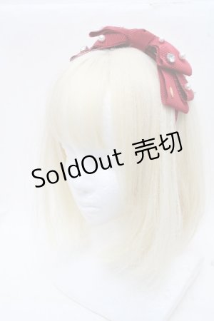 画像: Angelic Pretty / Twinkleビジューリボンカチューシャ  ワイン S-26-03-17-017-AP-AC-SZ-ZS