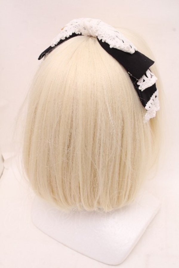 画像2: Angelic Pretty / シフォンレース羽根リボンカチューシャ  黒 S-26-03-17-020-AP-AC-SZ-ZS (2)