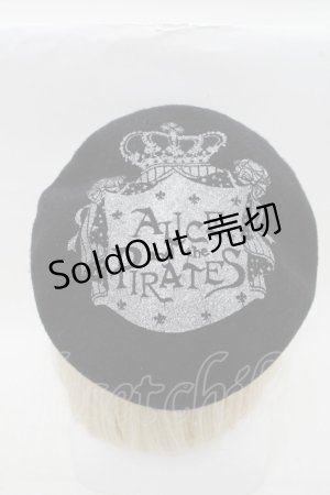 画像: ALICE and the PIRATES / A/Pクラウンプリントベレー  黒 S-26-03-17-024-PA-AC-HR-ZS