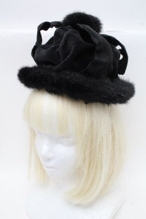 画像: Jane Marple / クラウンハット  黒 S-26-03-17-025-JM-AC-AS-ZS