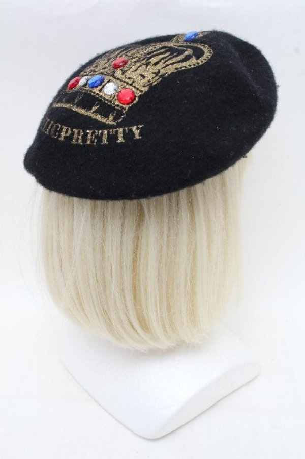 画像3: Angelic Pretty / Antique Crownベレー帽  黒 S-26-03-17-026-AP-AC-SZ-ZS (3)