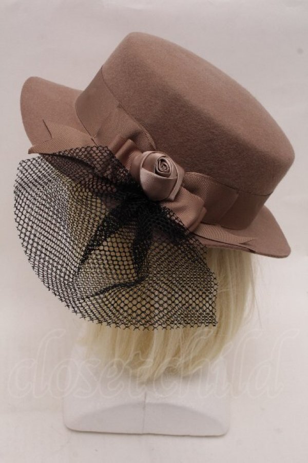 画像3: axes femme / チュールカンカン帽  キャメル S-26-03-17-029-AX-AC-HR-ZS (3)