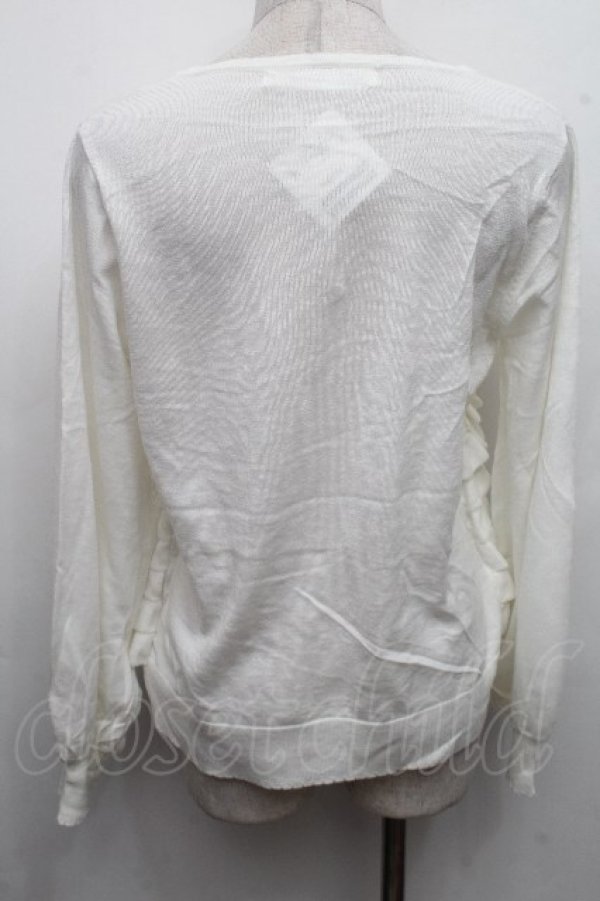 画像2: PINK HOUSE / フリルニットカーディガン F 白 S-26-03-17-031-LO-TO-AS-ZS (2)