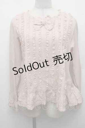 画像: PINK HOUSE / フリルいっぱいローンブラウス F ピンク S-26-03-17-034-LO-BL-SZ-ZS