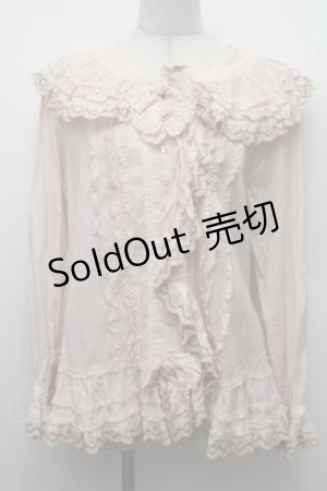 画像: PINK HOUSE / ドイリーレース使いブラウス F ピンク S-26-03-17-035-LO-BL-SZ-ZS