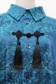 画像4: Deorart / GOTH CHINA　ワイド五分袖　チャイナシャツ  ブルー S-26-03-19-030-PU-TO-AS-ZS (4)