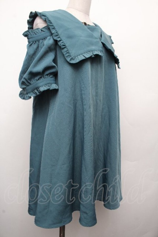 画像3: Amavel / 半袖セーラーワンピース  グリーン S-26-03-19-031-CA-JA-AS-ZS (3)