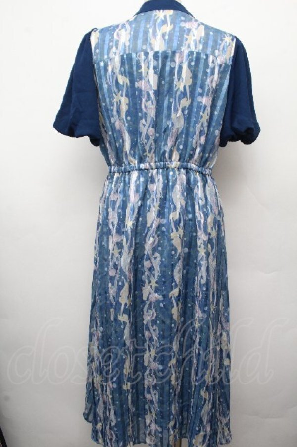 画像2: axes femme POETIQUE / マーメイドパフュームワンピース  紺 S-26-03-19-032-AX-OP-AS-ZS (2)