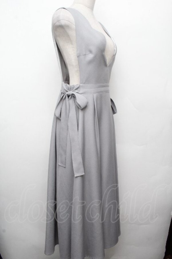 画像3: MILK / VIOLA ロングジャンパースカート  グレー S-26-03-19-035-ML-OP-AS-ZS (3)