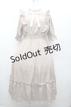 画像: m petit by misako / NINA'SコラボAMハイショクメローワンピース L ベージュ S-26-03-19-047-LO-OP-AS-ZS