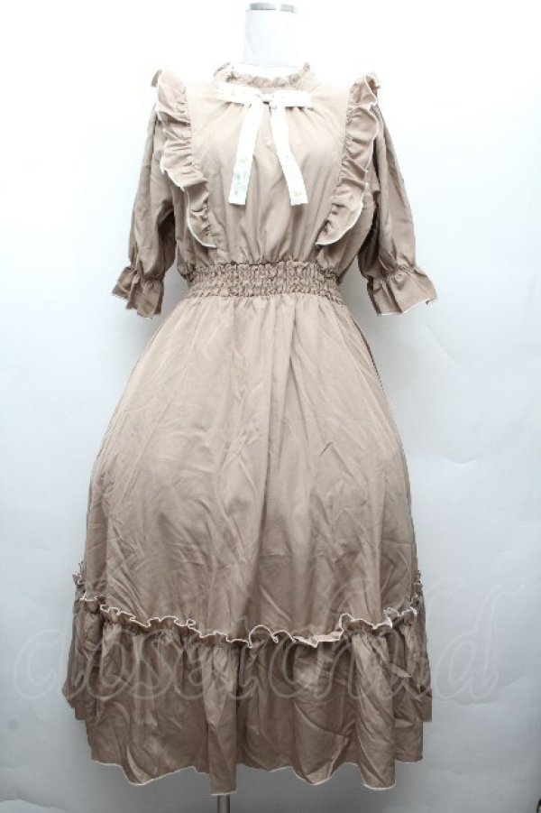 画像1: m petit by misako / NINA'SコラボAMハイショクメローワンピース L ベージュ S-26-03-19-047-LO-OP-AS-ZS (1)