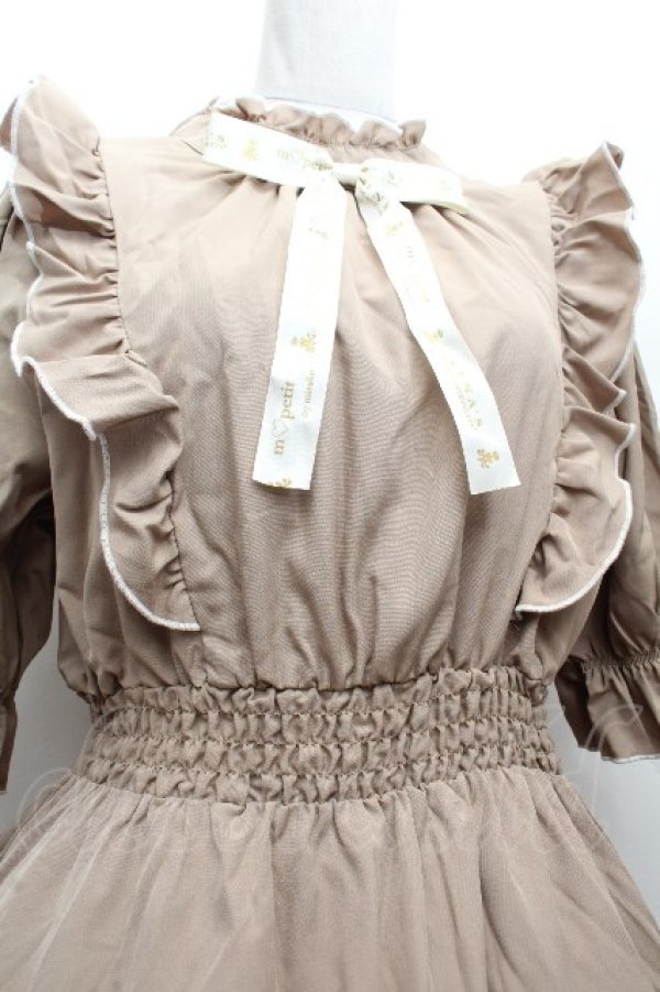 画像2: m petit by misako / NINA'SコラボAMハイショクメローワンピース L ベージュ S-26-03-19-047-LO-OP-AS-ZS (2)