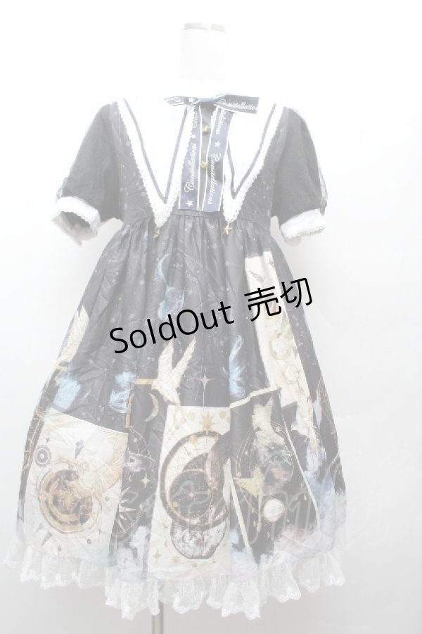 画像1: 中国ロリータ / ワンピース  黒 S-26-03-19-048-LO-OP-AS-ZS (1)