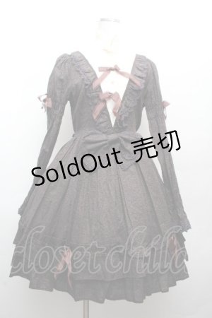 画像: BABY,THE STARS SHINE BRIGHT / ロココガーデンワンピース  黒 S-26-03-19-049-BA-OP-AS-ZS