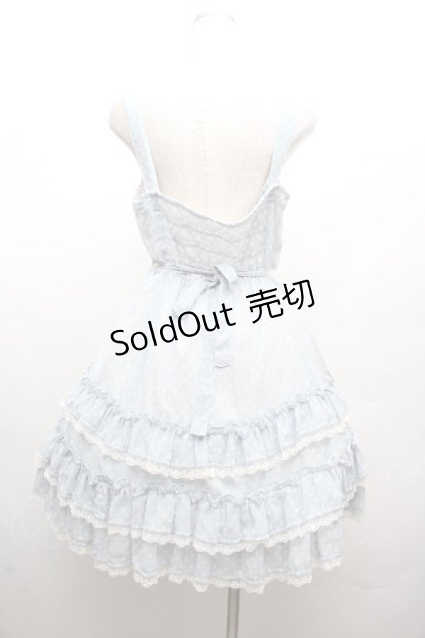 画像3: Innocent World / ドットジャガードジャンパースカート  サックス S-26-03-19-050-IW-OP-AS-ZS (3)