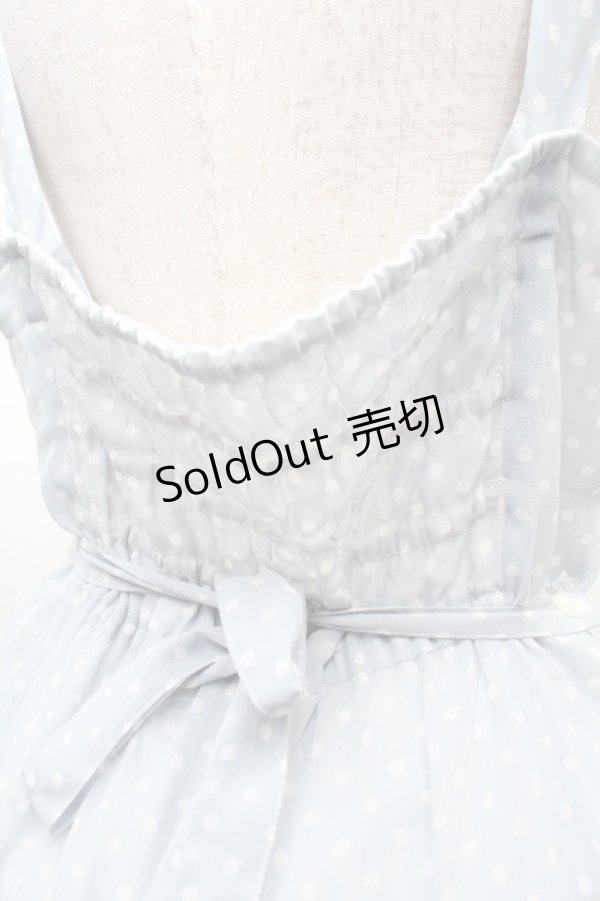 画像4: Innocent World / ドットジャガードジャンパースカート  サックス S-26-03-19-050-IW-OP-AS-ZS (4)