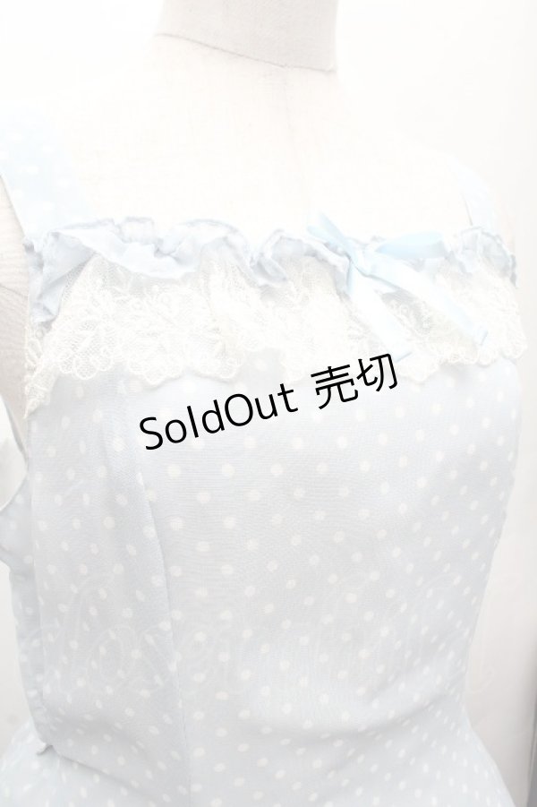 画像5: Innocent World / ドットジャガードジャンパースカート  サックス S-26-03-19-050-IW-OP-AS-ZS (5)