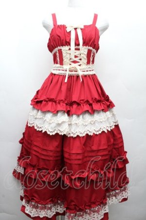画像: 中国ロリータ / ワンピース  赤 S-26-03-19-052-LO-OP-AS-ZS
