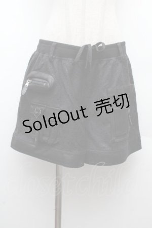 画像: Ozz oneste / チャイナボタンショートパンツ  黒 S-26-03-19-056-OO-PA-AS-ZS