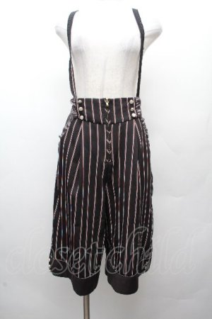 画像: axes femme POETIQUE / サス付ハーフワイドパンツ  黒 S-26-03-19-058-AX-PA-HR-ZS